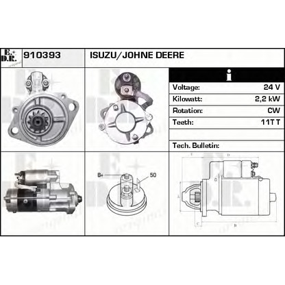 Foto Motor de arranque EDR 910393