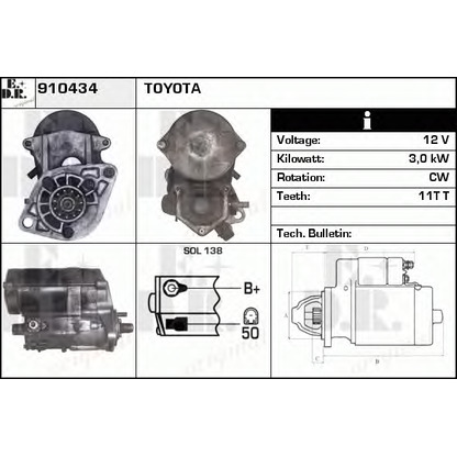 Foto Motor de arranque EDR 910434