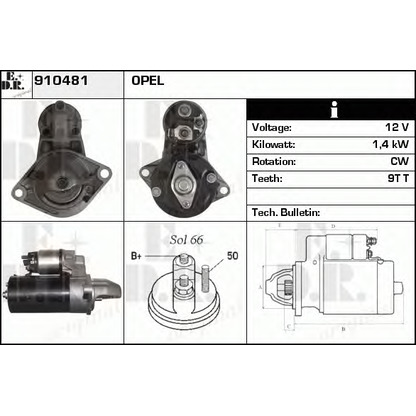 Foto Motorino d'avviamento EDR 910481