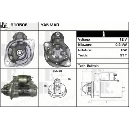 Foto Motor de arranque EDR 910508