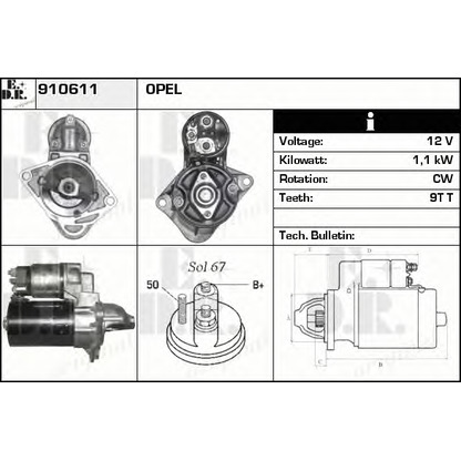 Foto Motor de arranque EDR 910611