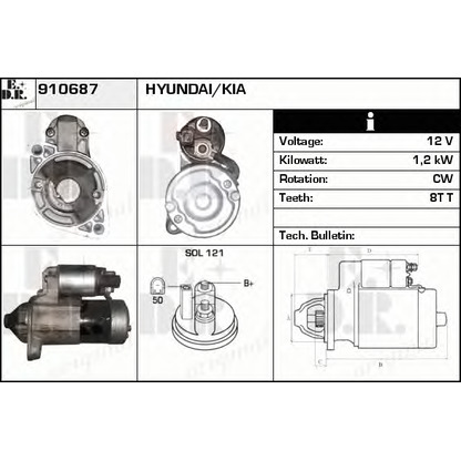 Foto Motorino d'avviamento EDR 910687