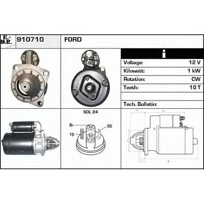 Foto Motor de arranque EDR 910710