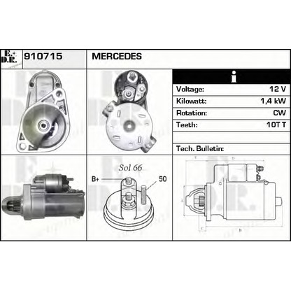 Foto Motor de arranque EDR 910715