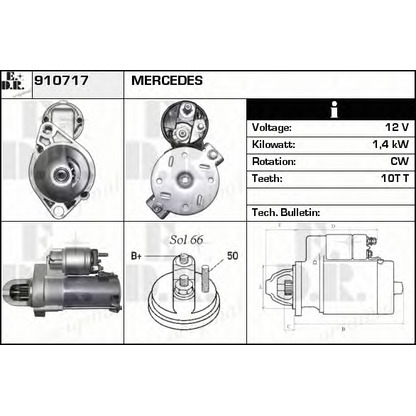 Foto Motor de arranque EDR 910717