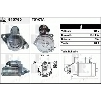 Foto Motor de arranque EDR 910765