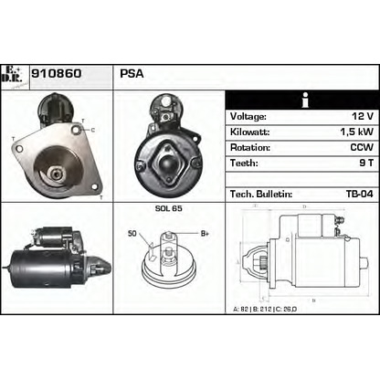 Zdjęcie Rozrusznik EDR 910860