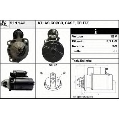 Zdjęcie Rozrusznik EDR 911143