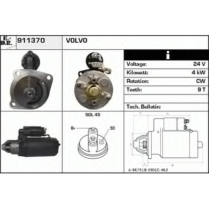 Foto Motor de arranque EDR 911370