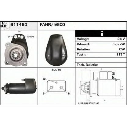 Foto Motorino d'avviamento EDR 911460