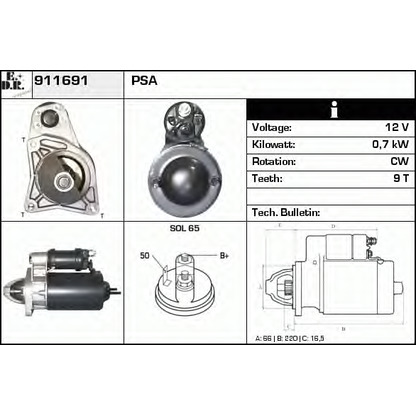 Zdjęcie Rozrusznik EDR 911691