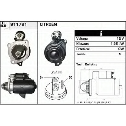 Foto Motorino d'avviamento EDR 911791