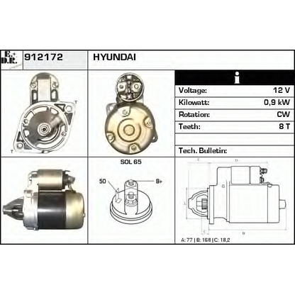 Foto Motor de arranque EDR 912172