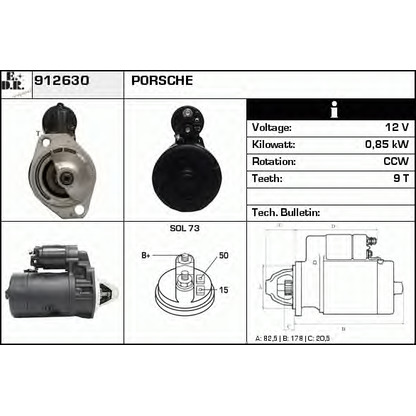 Zdjęcie Rozrusznik EDR 912630