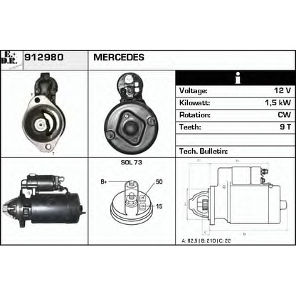 Foto Motor de arranque EDR 912980