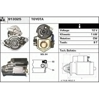 Foto Motor de arranque EDR 913025