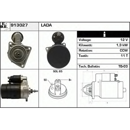 Zdjęcie Rozrusznik EDR 913027