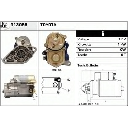 Foto Motorino d'avviamento EDR 913058