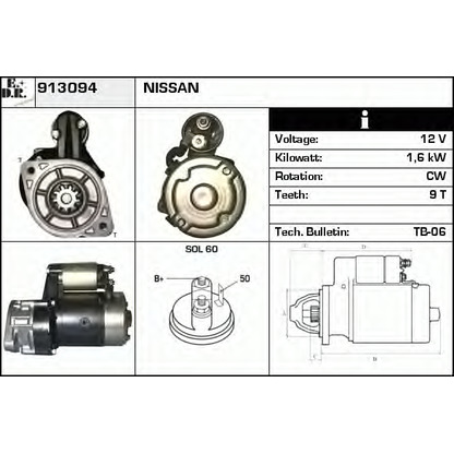 Foto Motor de arranque EDR 913094