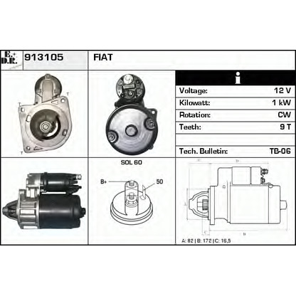 Foto Motor de arranque EDR 913105