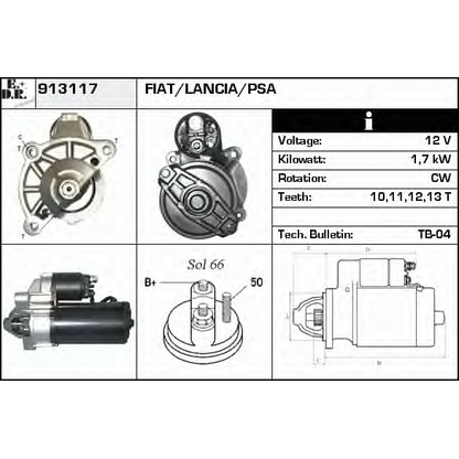 Foto Motor de arranque EDR 913117