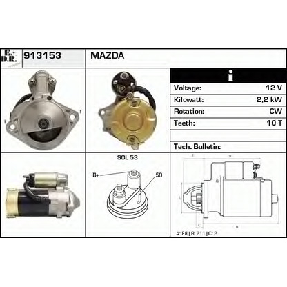 Foto Motor de arranque EDR 913153