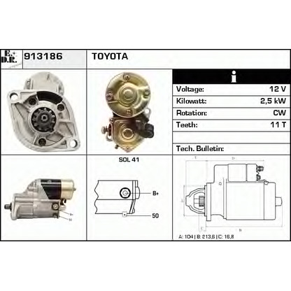 Foto Motorino d'avviamento EDR 913186