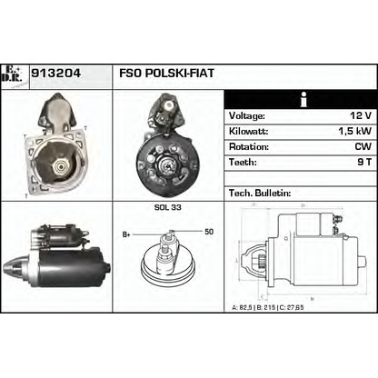 Zdjęcie Rozrusznik EDR 913204