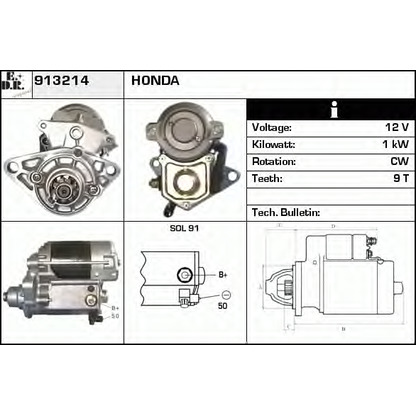 Foto Motorino d'avviamento EDR 913214