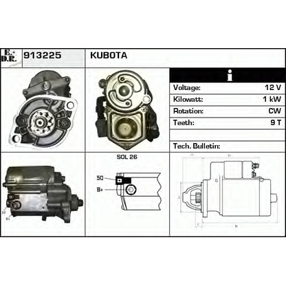 Foto Motor de arranque EDR 913225