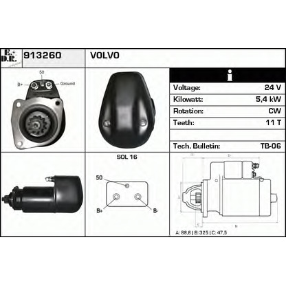 Foto Motor de arranque EDR 913260