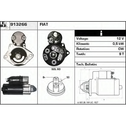 Foto Motor de arranque EDR 913266