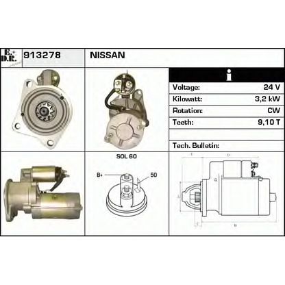 Foto Motor de arranque EDR 913278