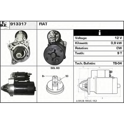 Foto Motor de arranque EDR 913317