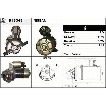 Foto Motorino d'avviamento EDR 913348