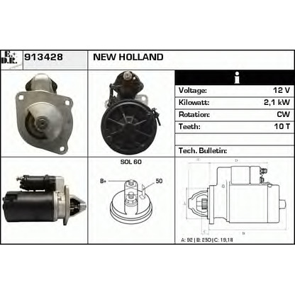 Foto Motor de arranque EDR 913428