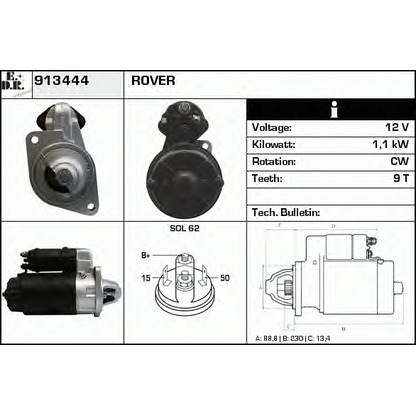 Foto Motor de arranque EDR 913444