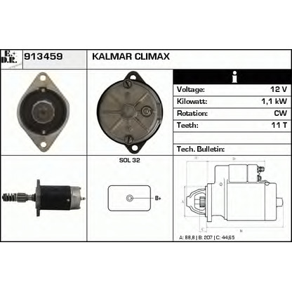 Foto Motorino d'avviamento EDR 913459