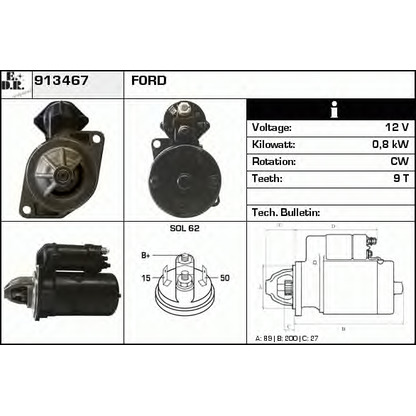 Foto Motorino d'avviamento EDR 913467