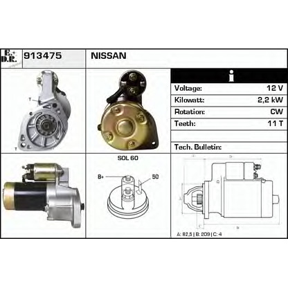 Foto Motor de arranque EDR 913475