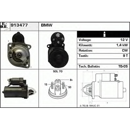 Foto Motor de arranque EDR 913477