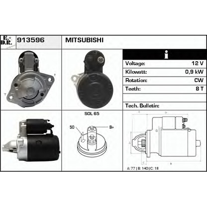 Foto Motor de arranque EDR 913596