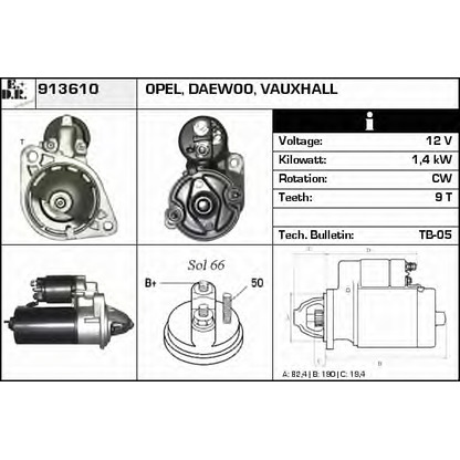 Foto Motorino d'avviamento EDR 913610