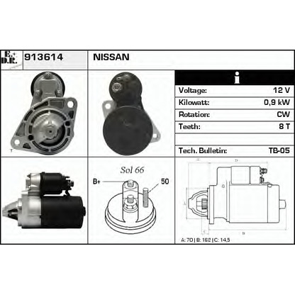 Foto Motor de arranque EDR 913614