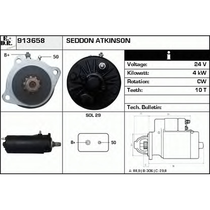 Foto Motorino d'avviamento EDR 913658