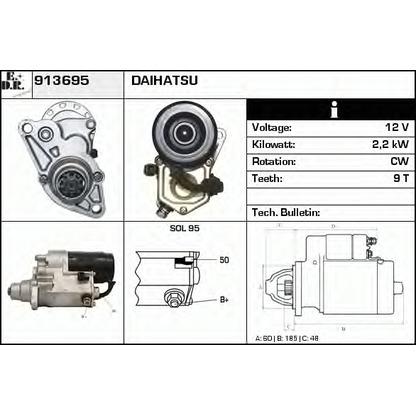 Foto Motorino d'avviamento EDR 913695