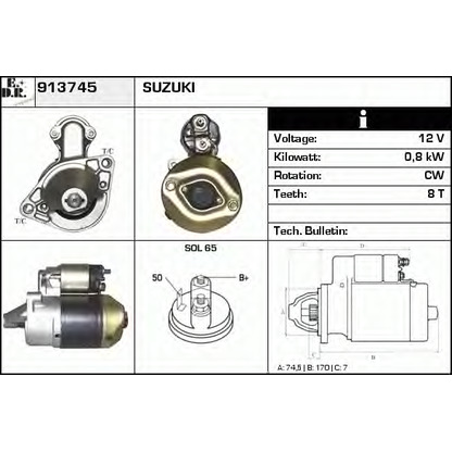 Foto Motorino d'avviamento EDR 913745