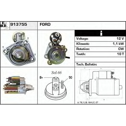 Foto Motorino d'avviamento EDR 913755