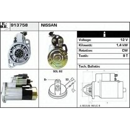 Foto Motor de arranque EDR 913758