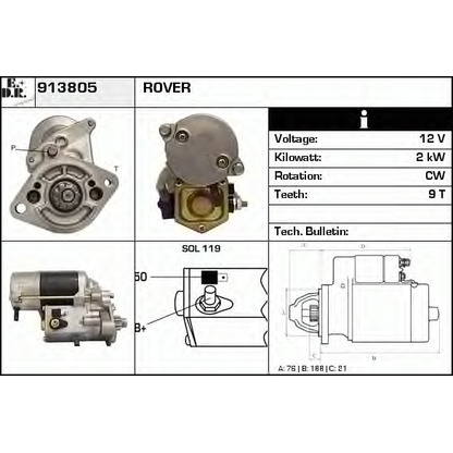 Foto Motorino d'avviamento EDR 913805